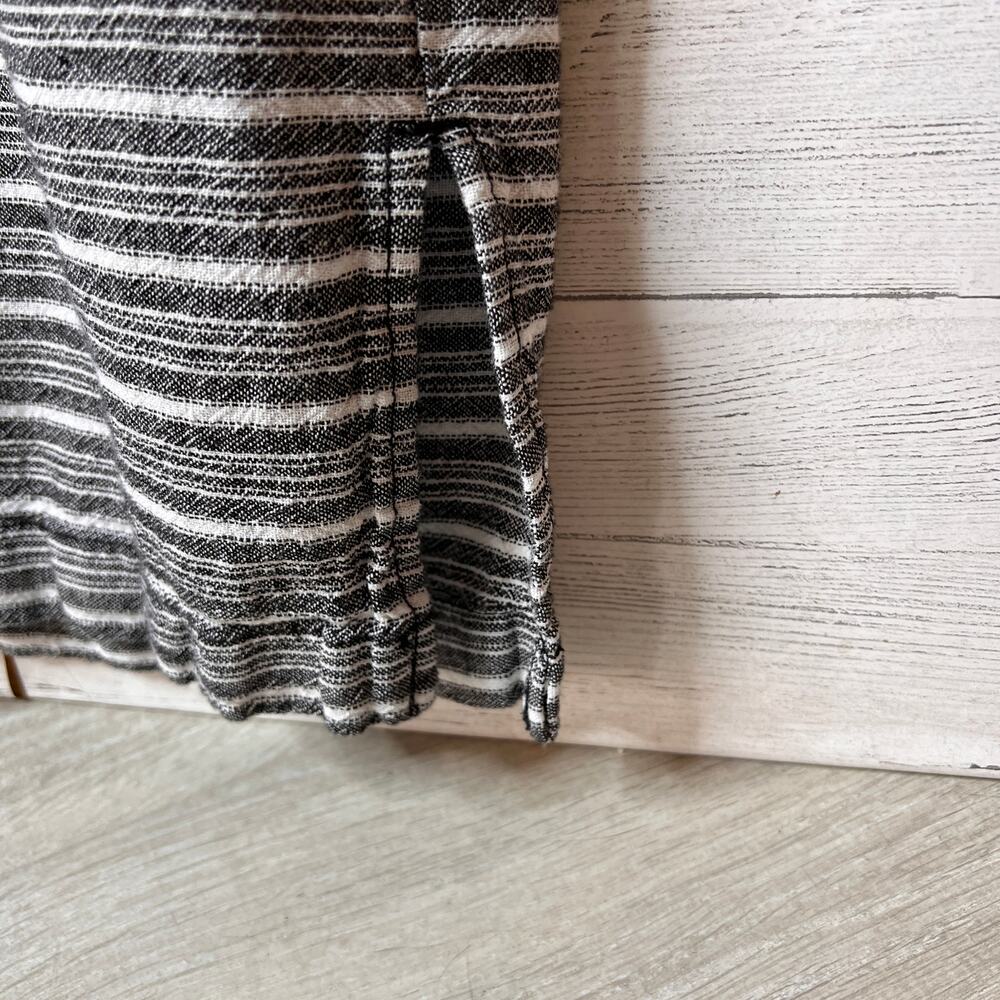 Westbound Dress Womens Size Large Black & White Striped Lagenlook Linen Blend - Picture 6 of 16